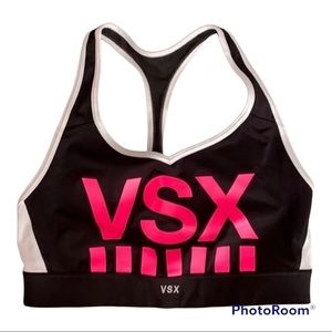 The Player VICTORIA’S SECRET VSX Black and Pink Sports Bra Size Small